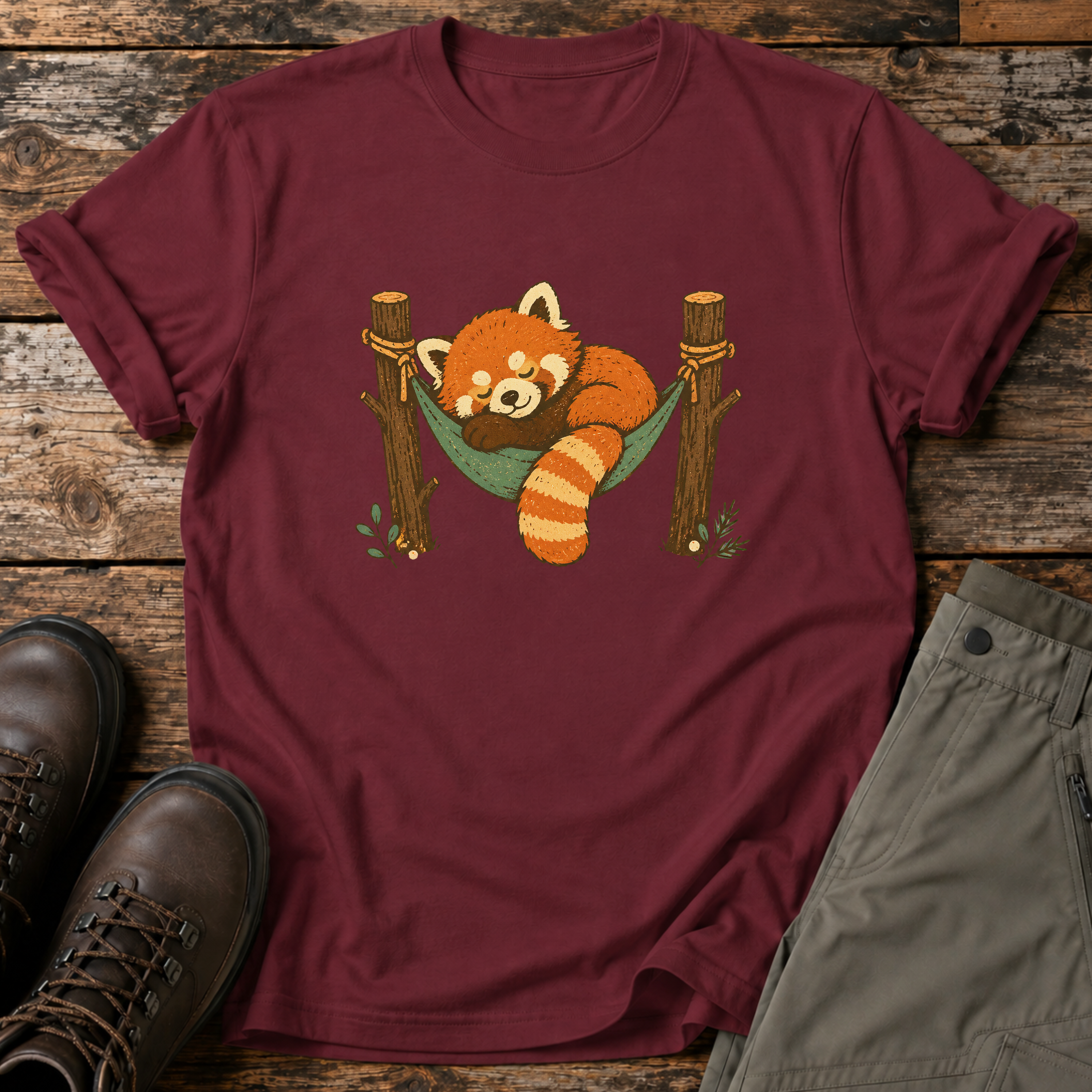Schlafender Roter Panda T-shirt
