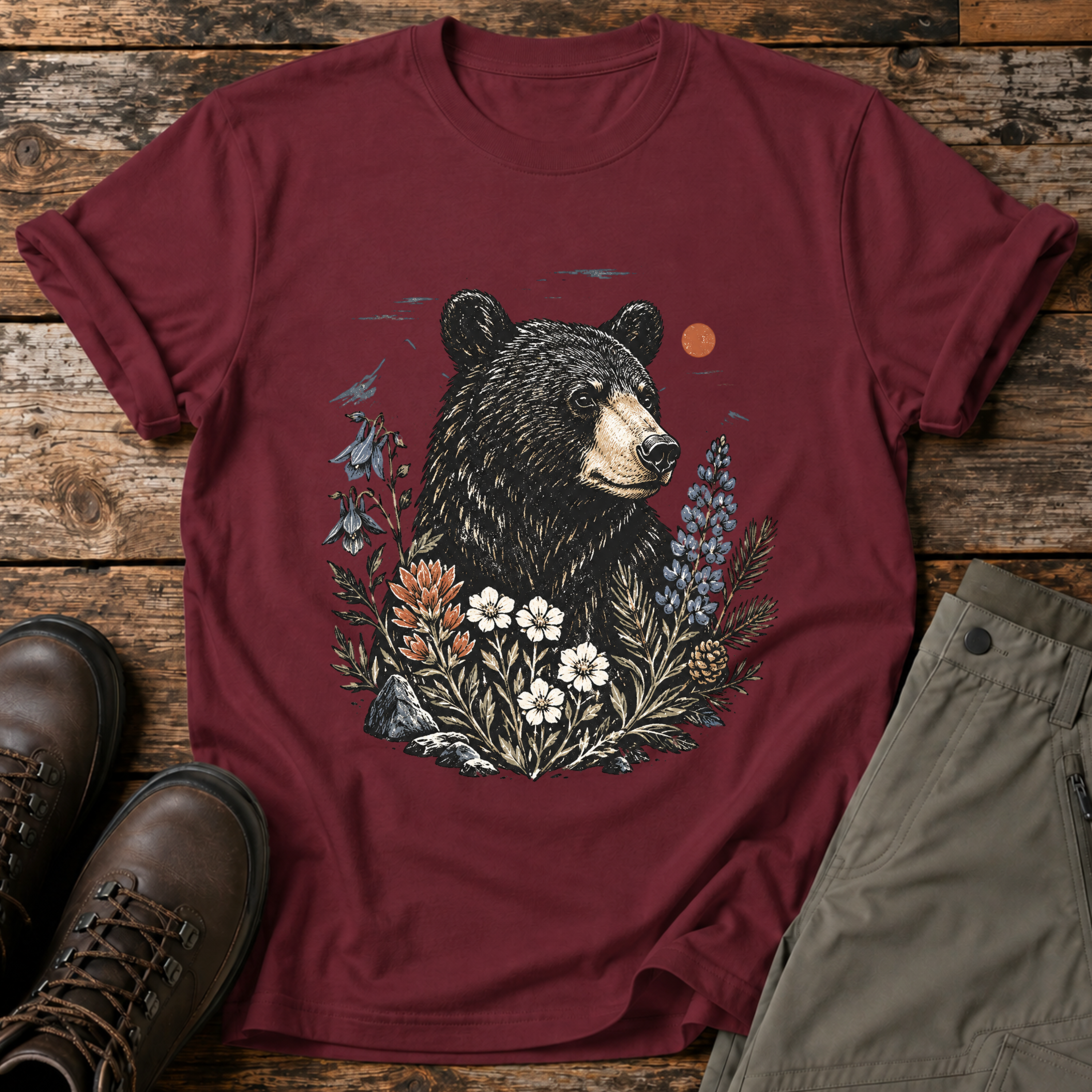 Botanischer Bär T-shirt