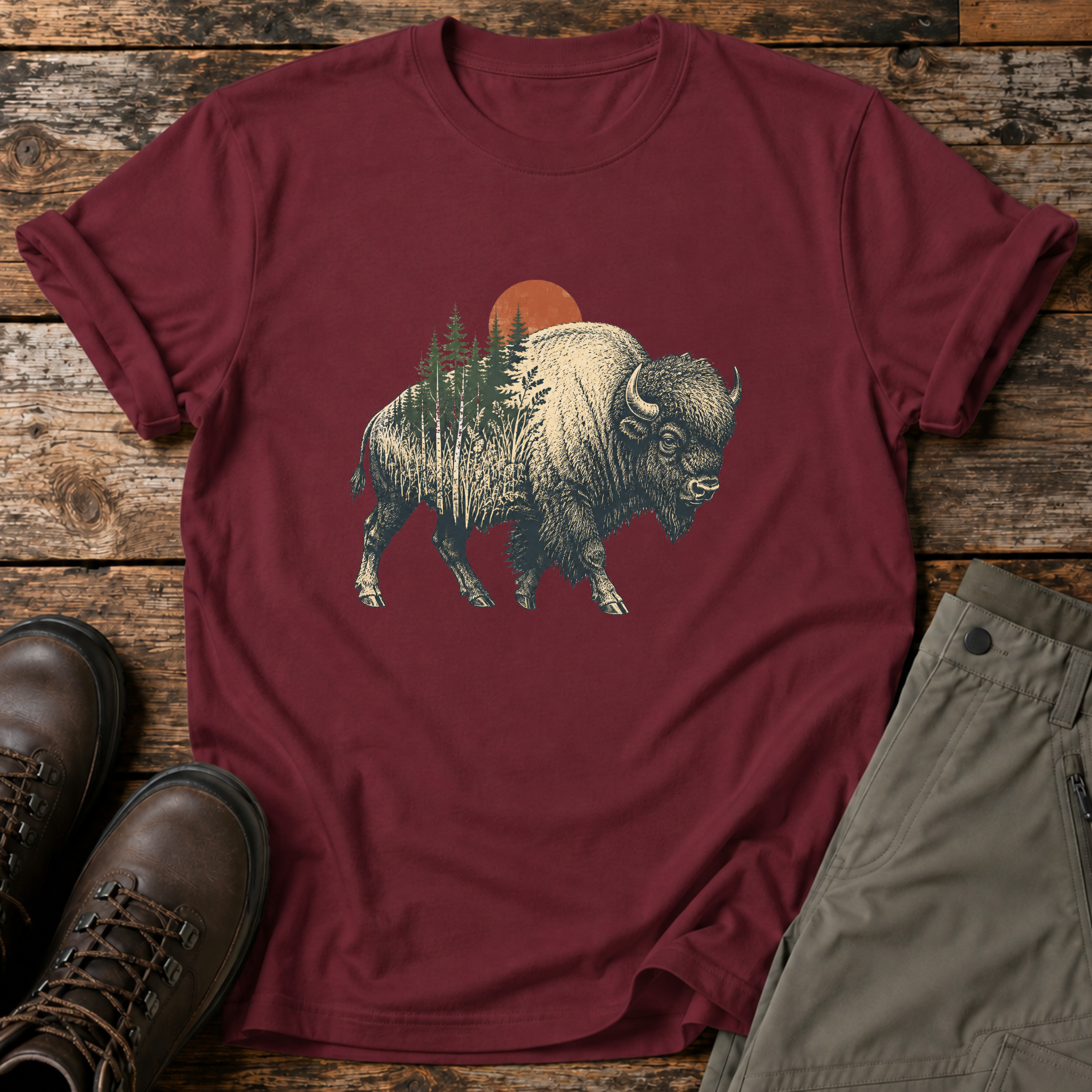 Wanderlust Bison T-shirt