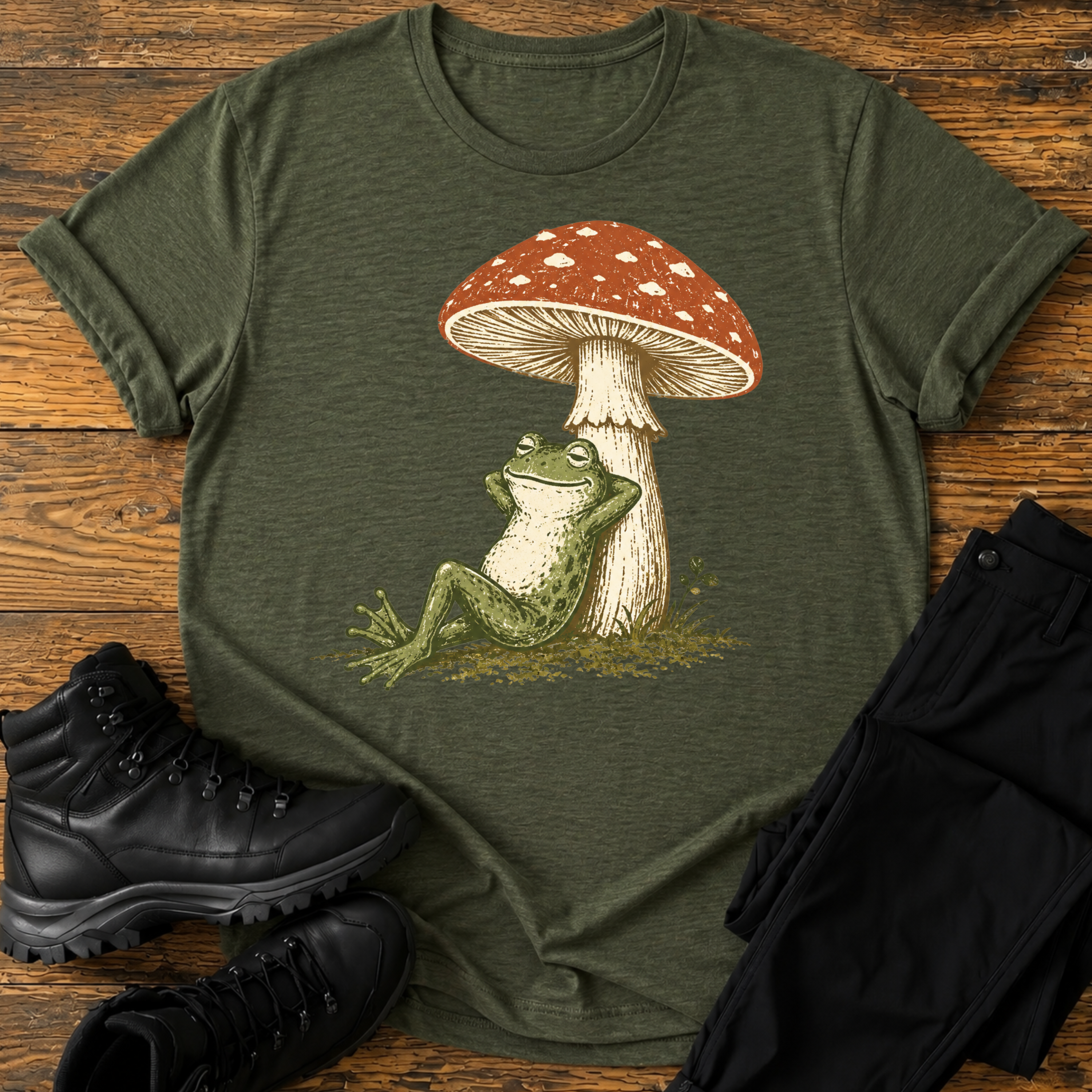 Der gemütliche Pilz-Hocker T-Shirt