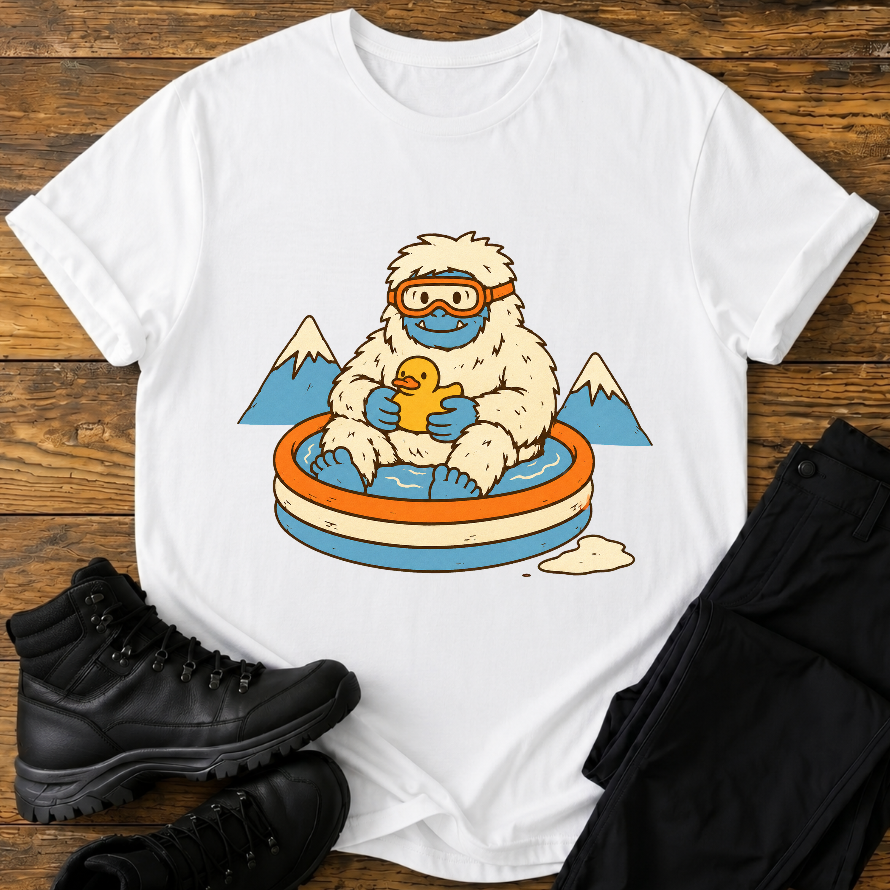 Yeti im Planschbecken T-Shirt