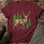Poly Hirsch im Wald T-shirt
