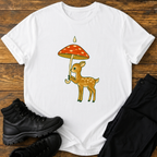 Kleines Reh mit Regenschirm T-Shirt