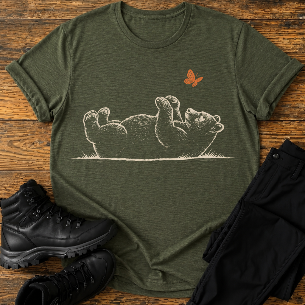 Bär mit Schmetterling T-Shirt