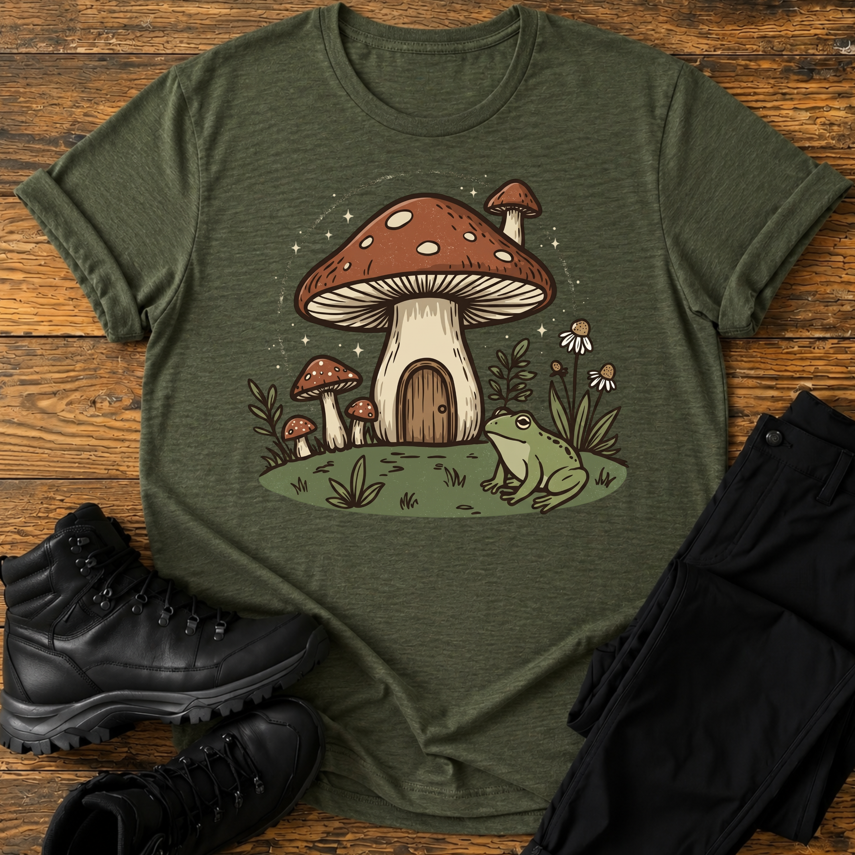 Das Pilzhäuschen im Sternenlicht T-Shirt