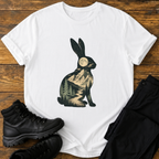 Hasen-Silhouette mit Berg T-Shirt