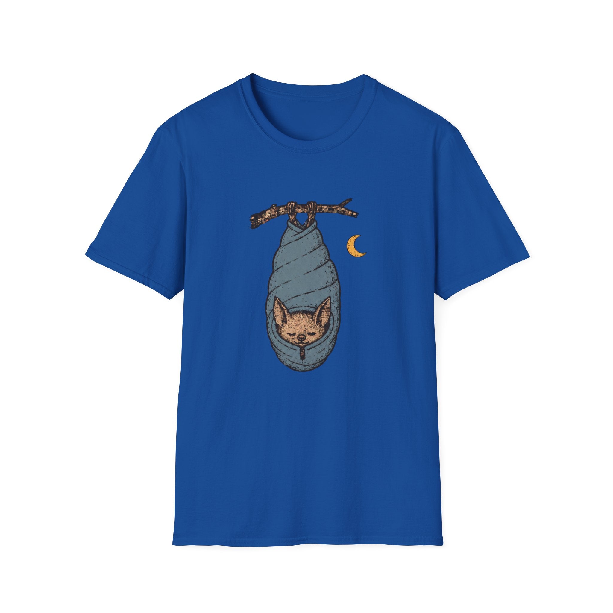 Fledermaus im Schlafsack – Gemütliche Nachtschicht T-Shirt