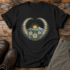 Steinbock-Hörner mit Edelweiß T-shirt