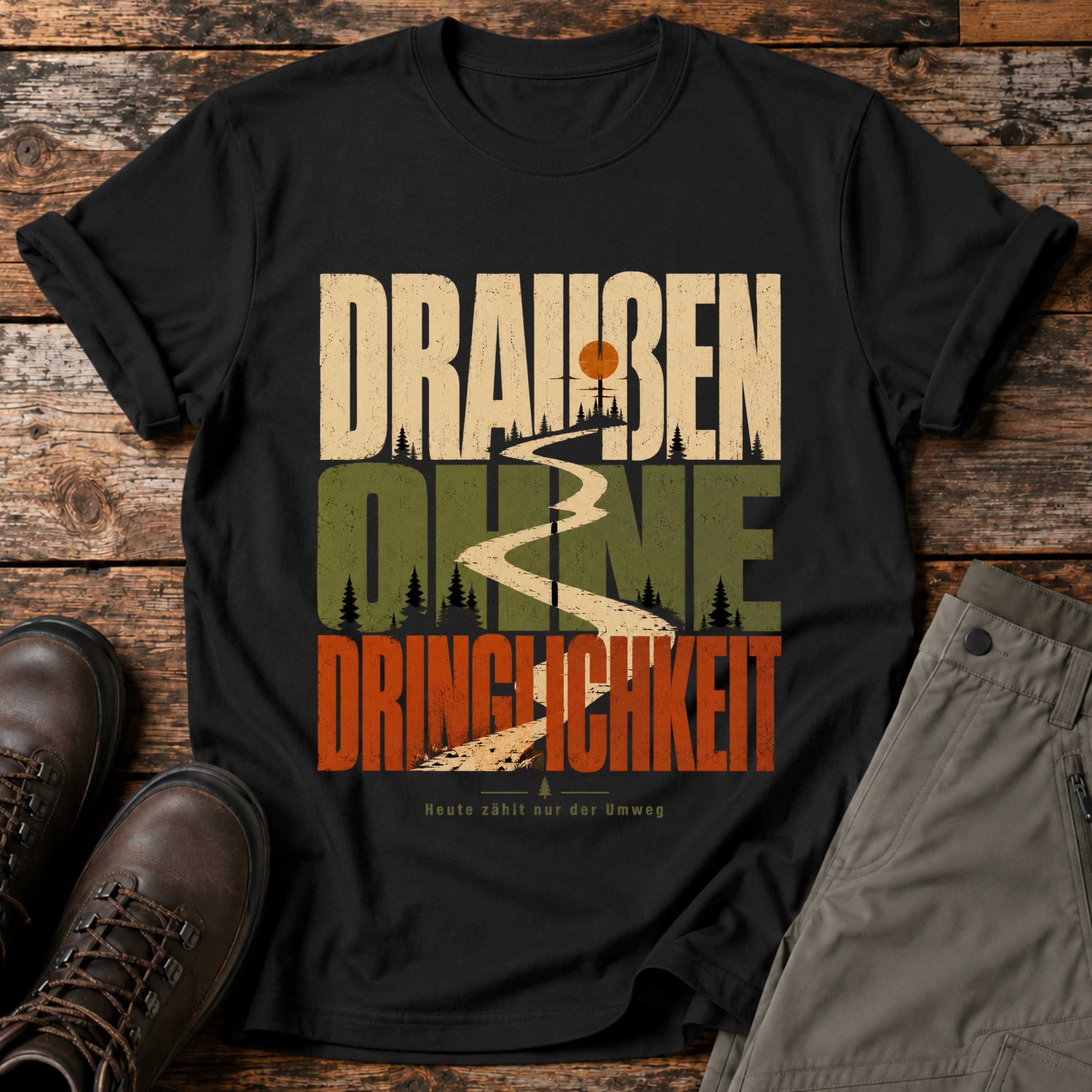 Draußen ohne dringlichkeit T-shirt