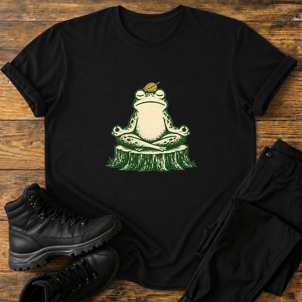 Zen-Modus – Meditierender Frosch T-Shirt