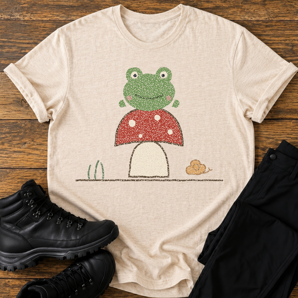 Frosch auf dem Pilzthron T-Shirt