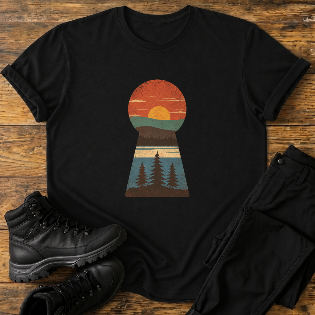 Wald im Schlüsselloch T-Shirt