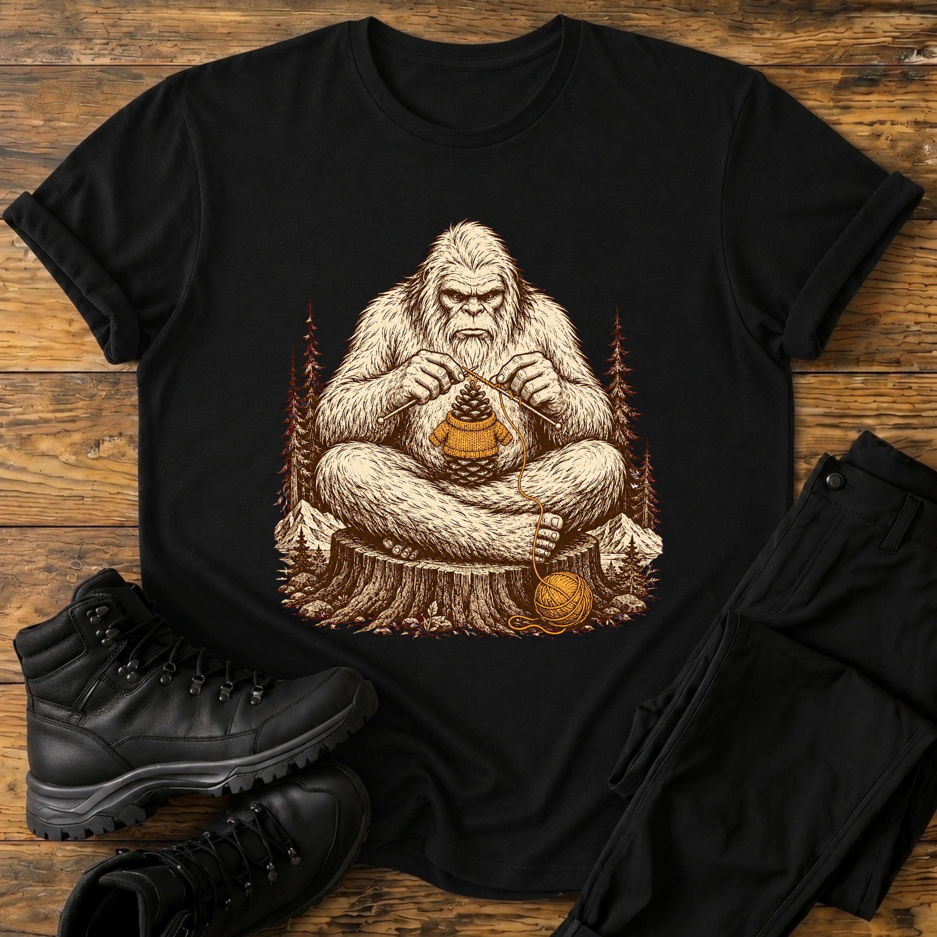 Der strickende Yeti T-Shirt