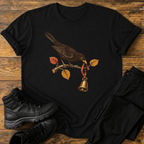 Amsel mit Wanderglocke T-Shirt