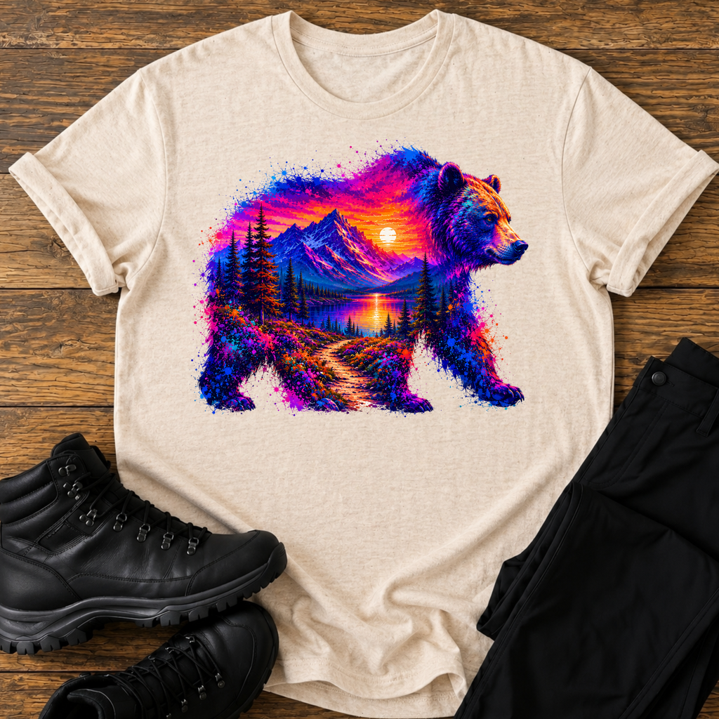 Der leuchtende Grizzly T-Shirt