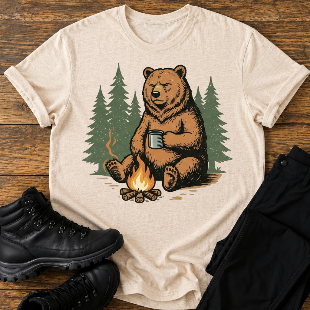 Bär am Lagerfeuer T-Shirt