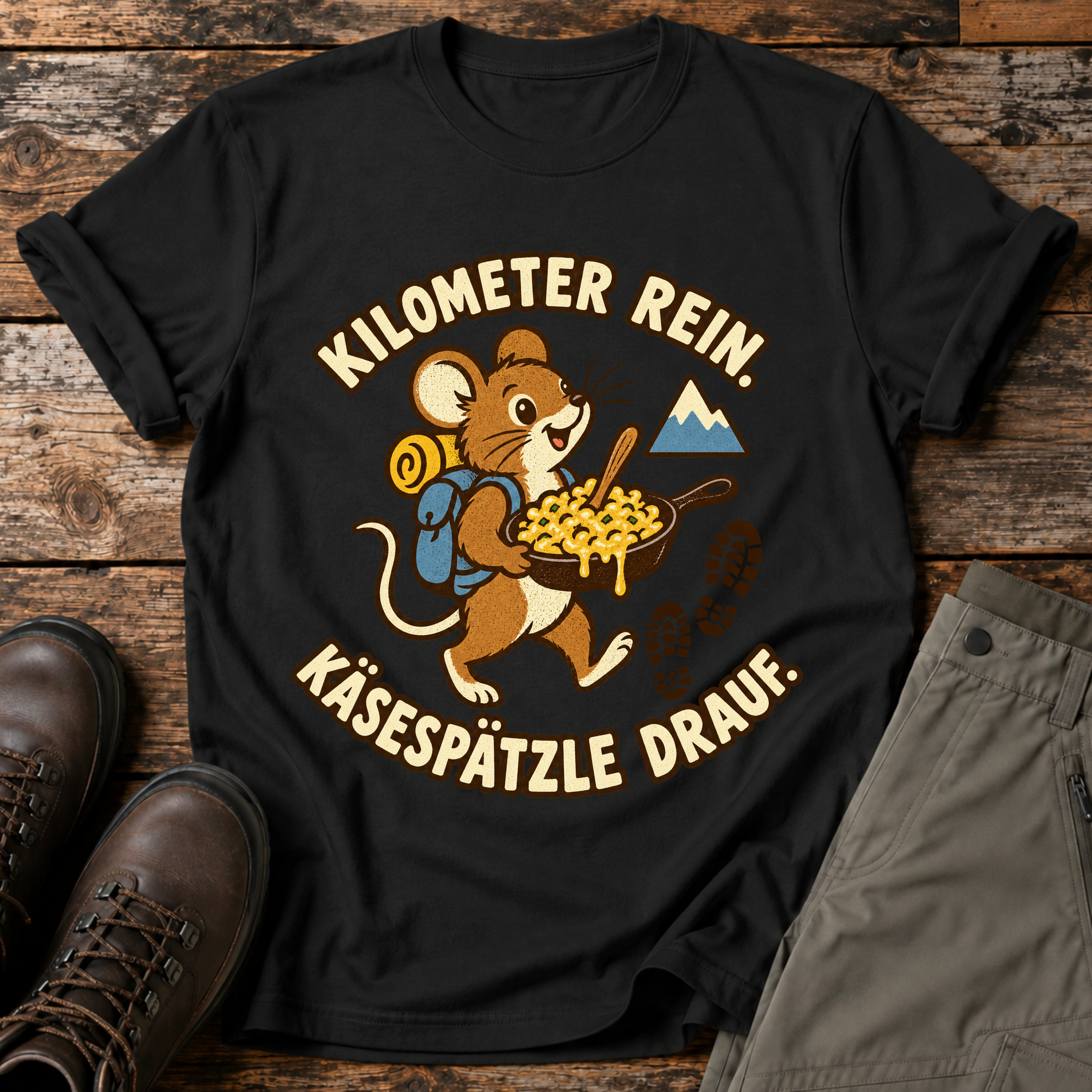 Kilometer rein , Käsespätzle drauf T-shirt