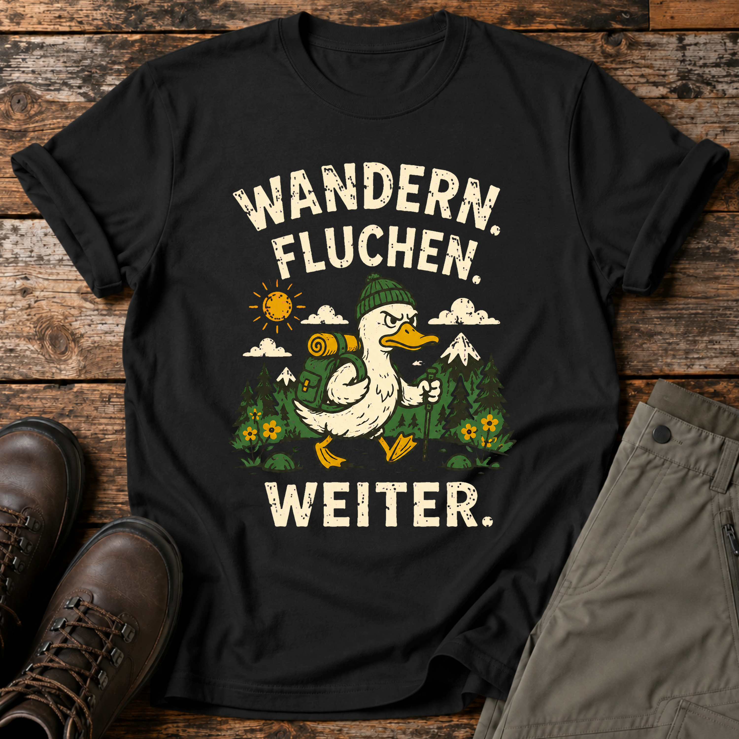Wandern. Fluchen. Weiter T-shirt