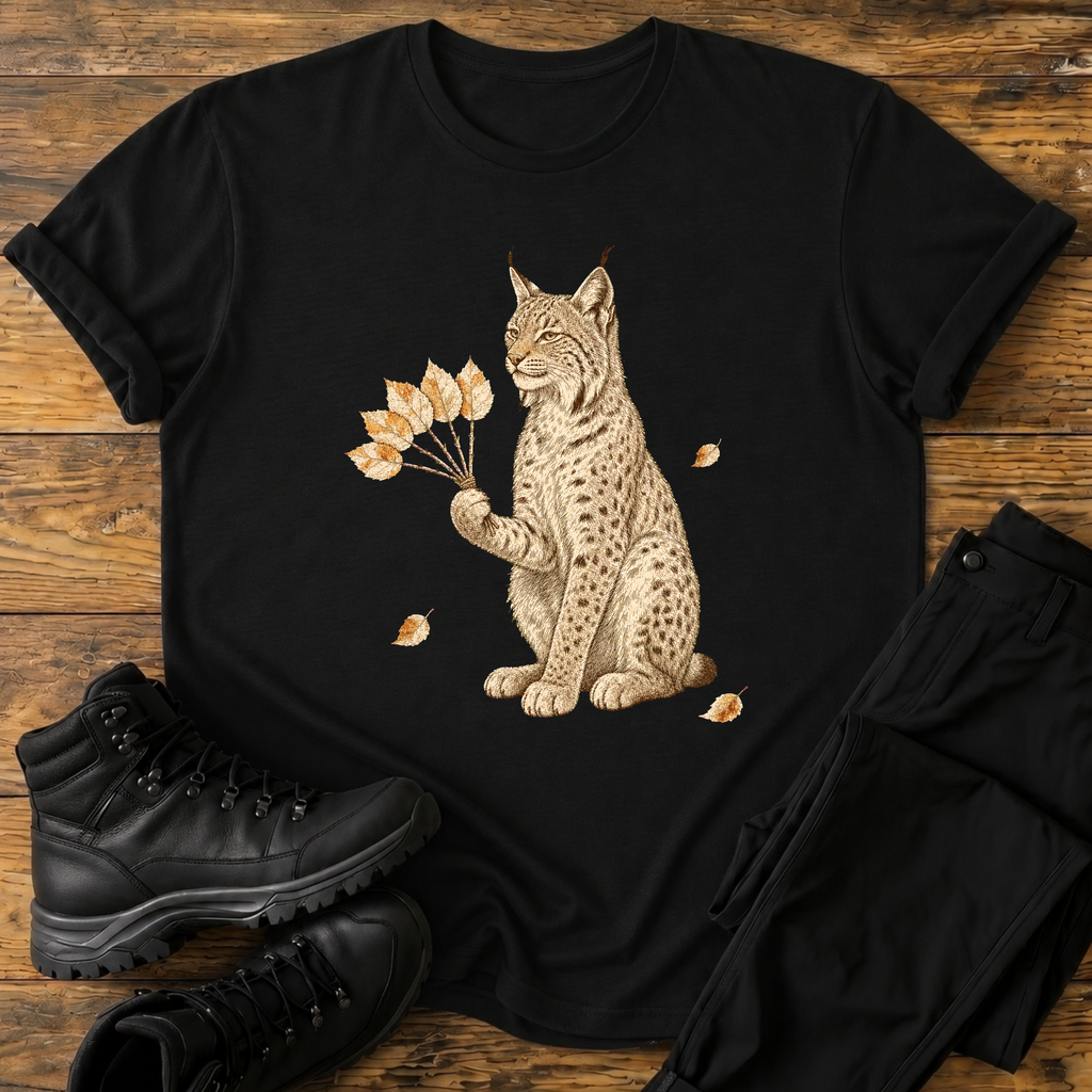 Luchs mit Birkenfächer T-Shirt