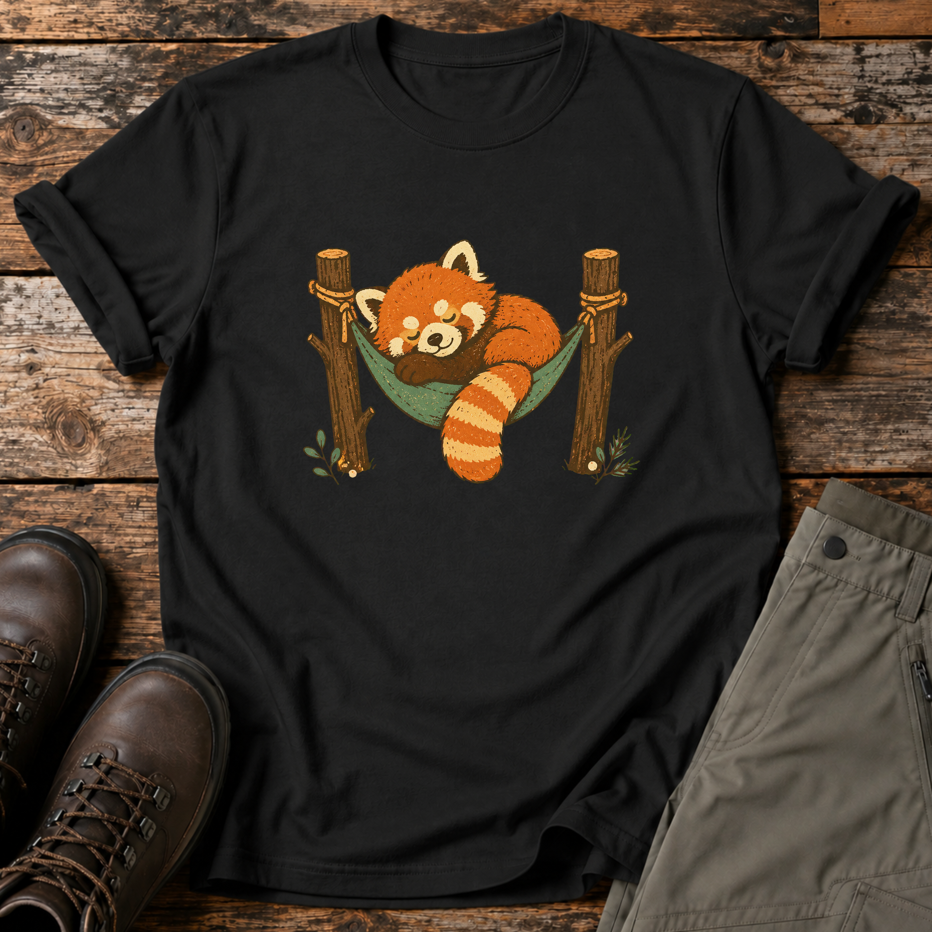 Schlafender Roter Panda T-shirt