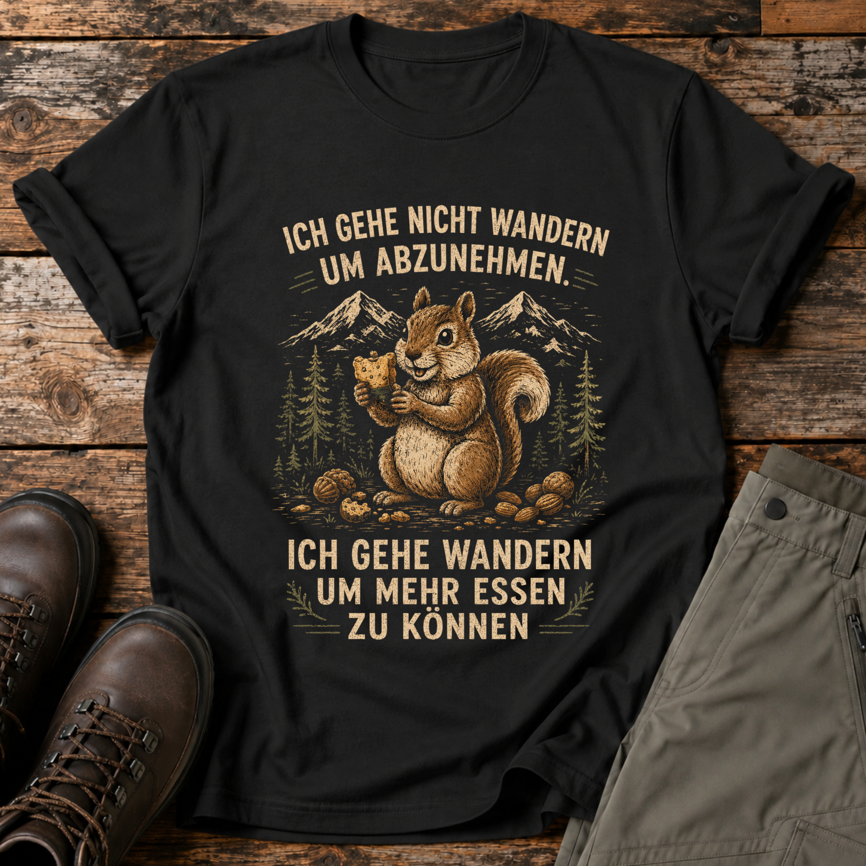 Ich gehe nicht wandern um abzunehmen T-shirt