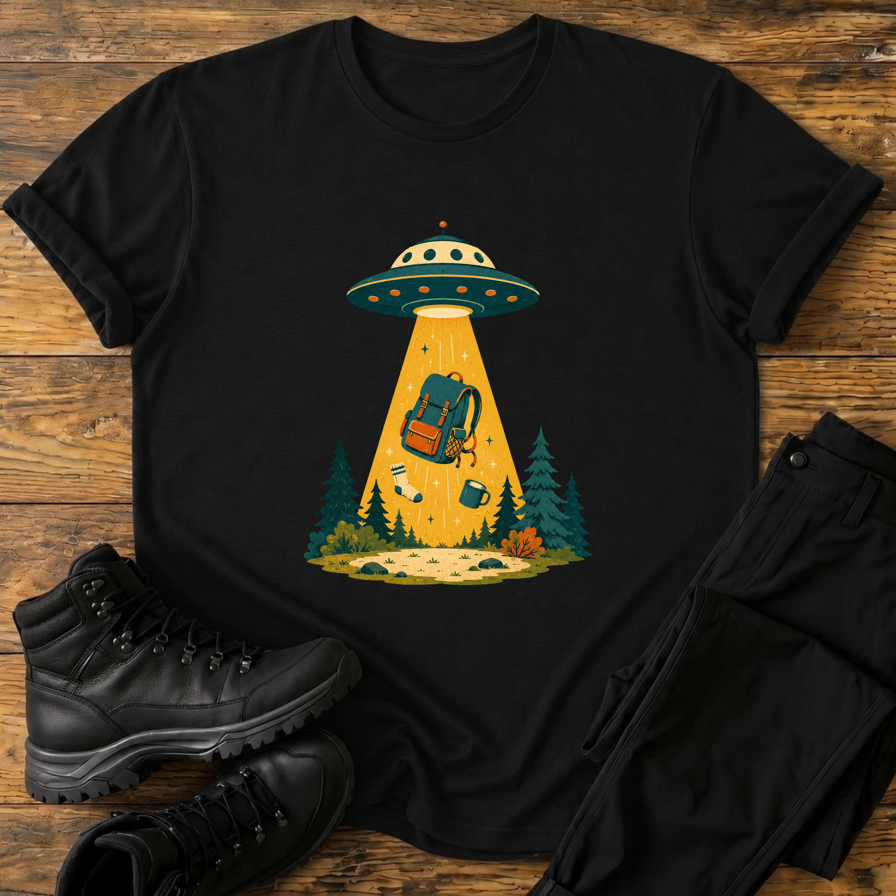 Außerirdische Camping-Beute T-Shirt