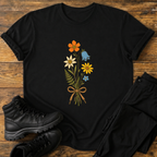 Alpenblumen-Strauß mit Schnürsenkel T-Shirt