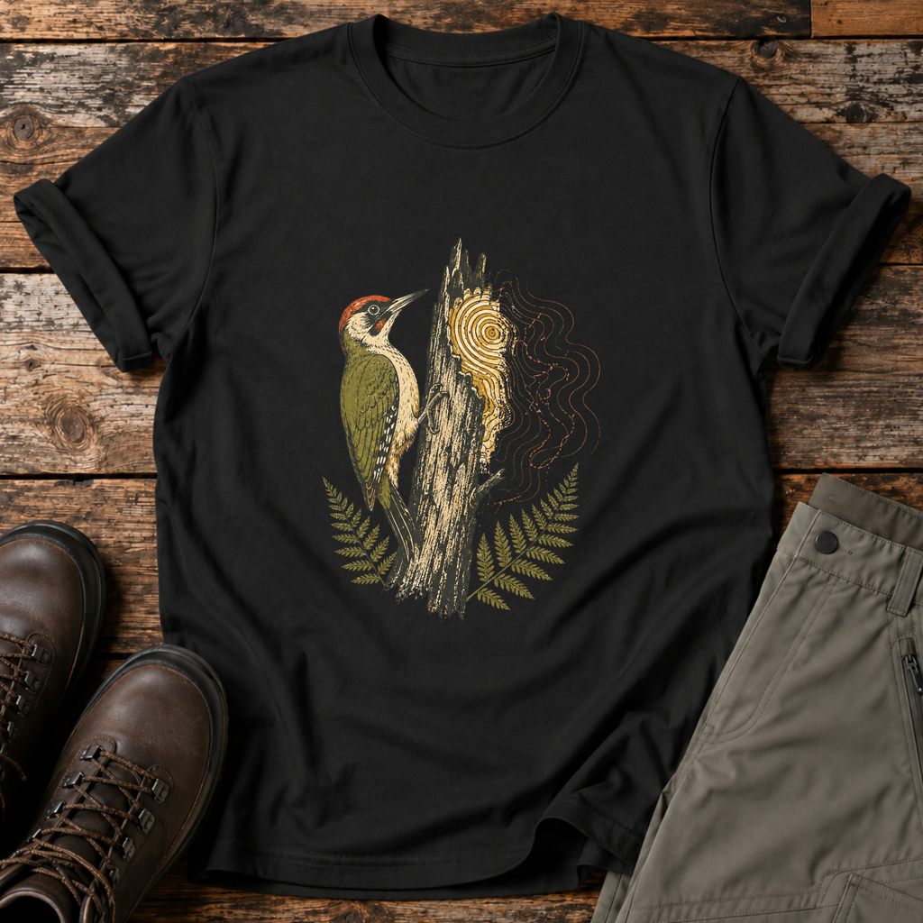Grünspecht am Stamm T-shirt