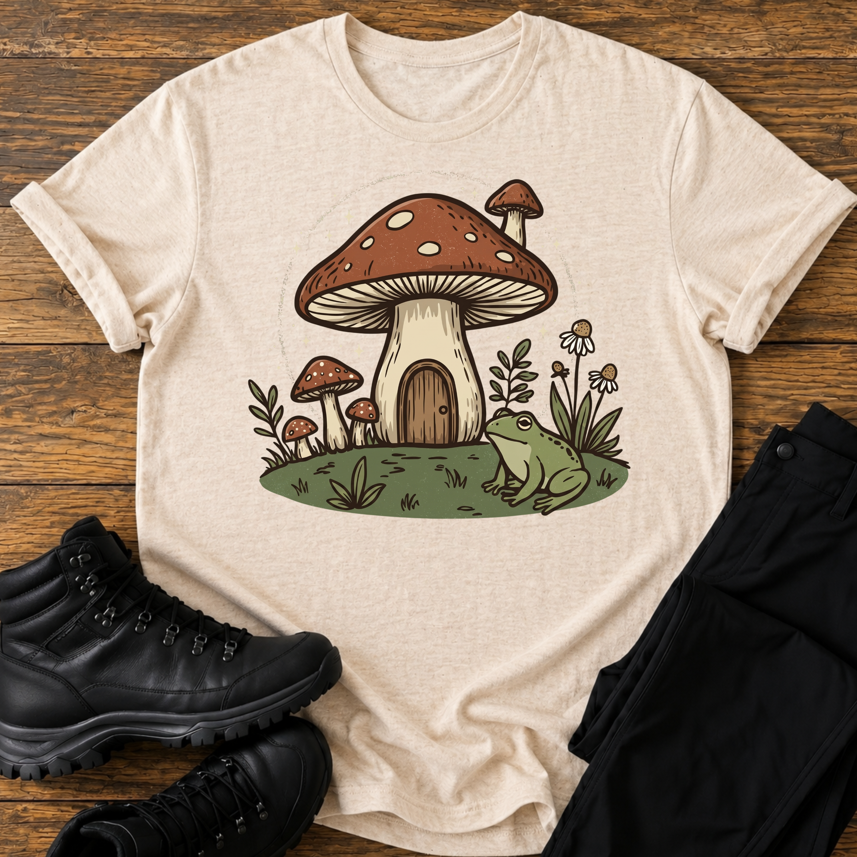 Das Pilzhäuschen im Sternenlicht T-Shirt
