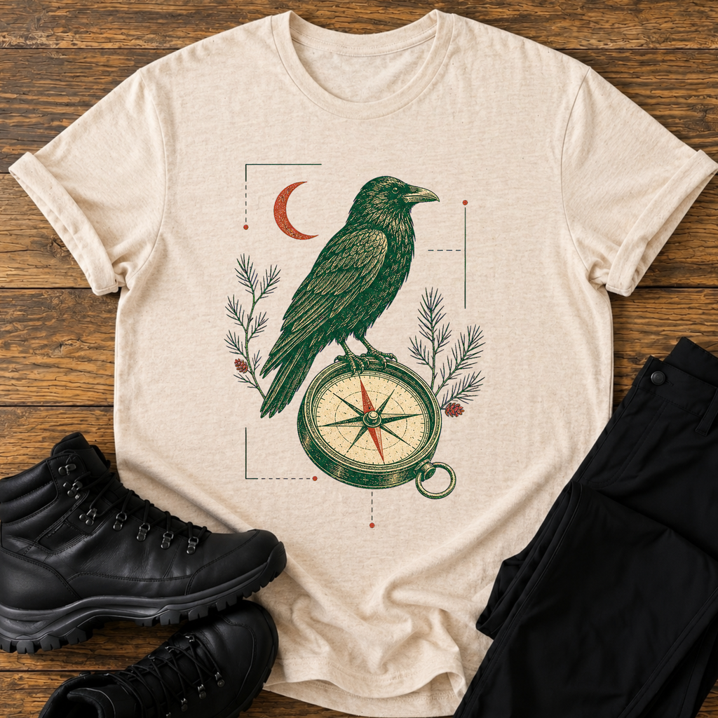 Der Kompass-Rabe T-Shirt