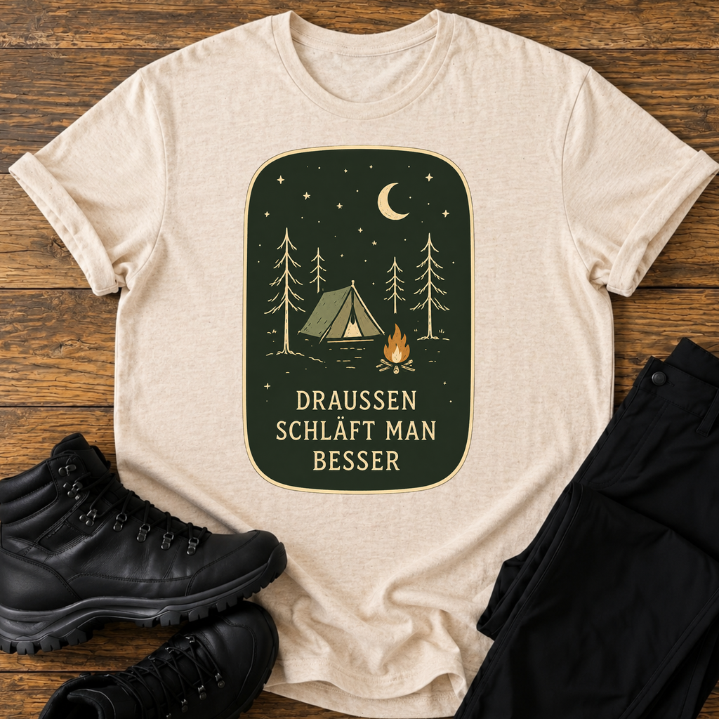 Draußen schläft man besser T-Shirt