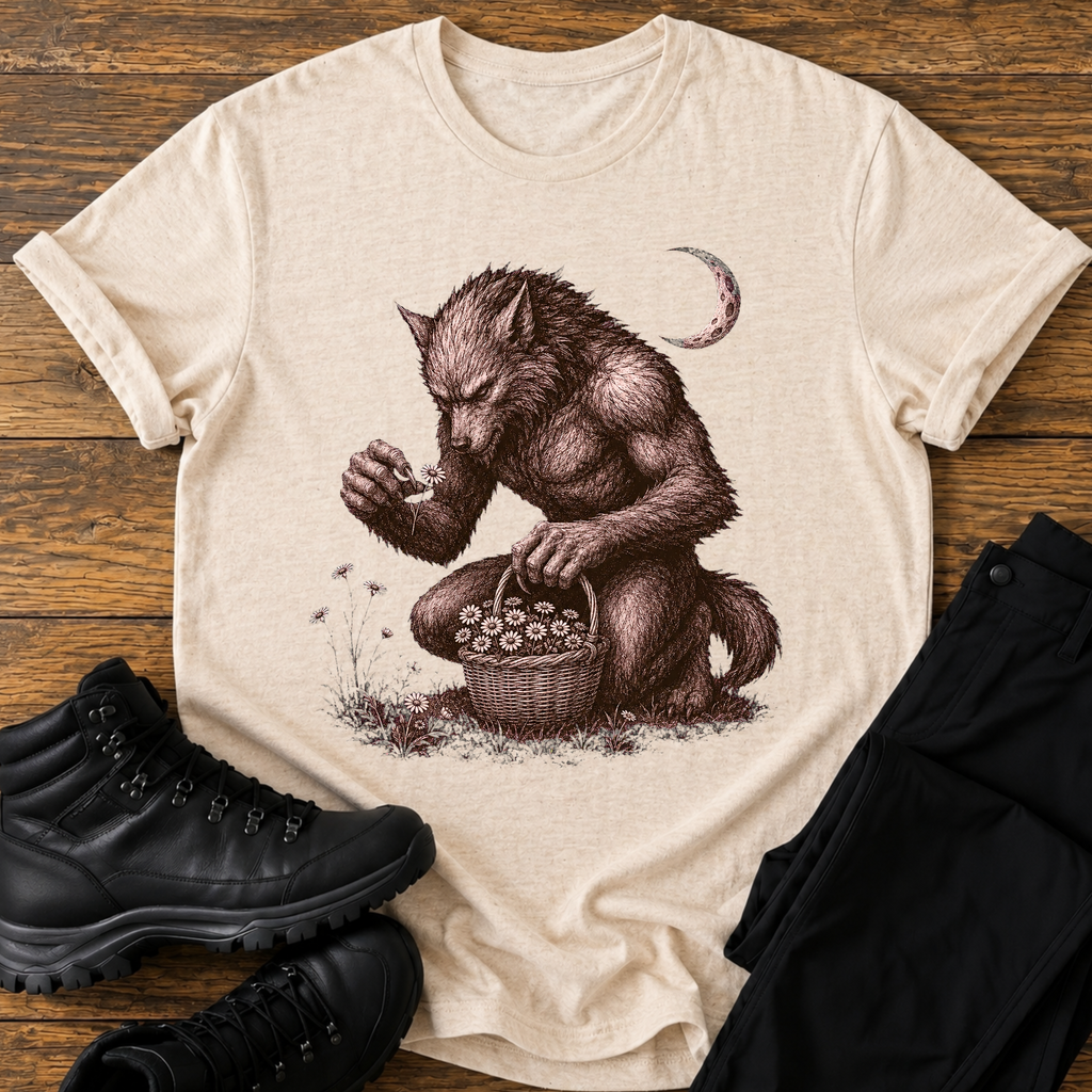 Werwolf Blumen T-Shirt