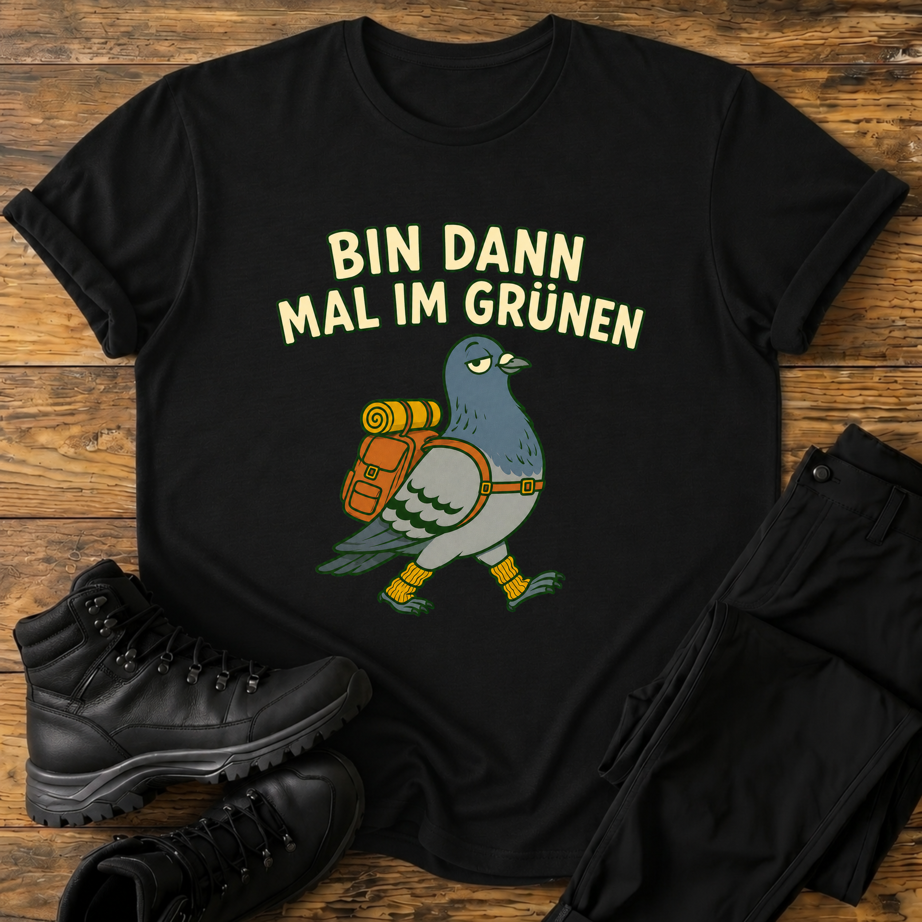 Bin dann mal im grünen T-Shirt