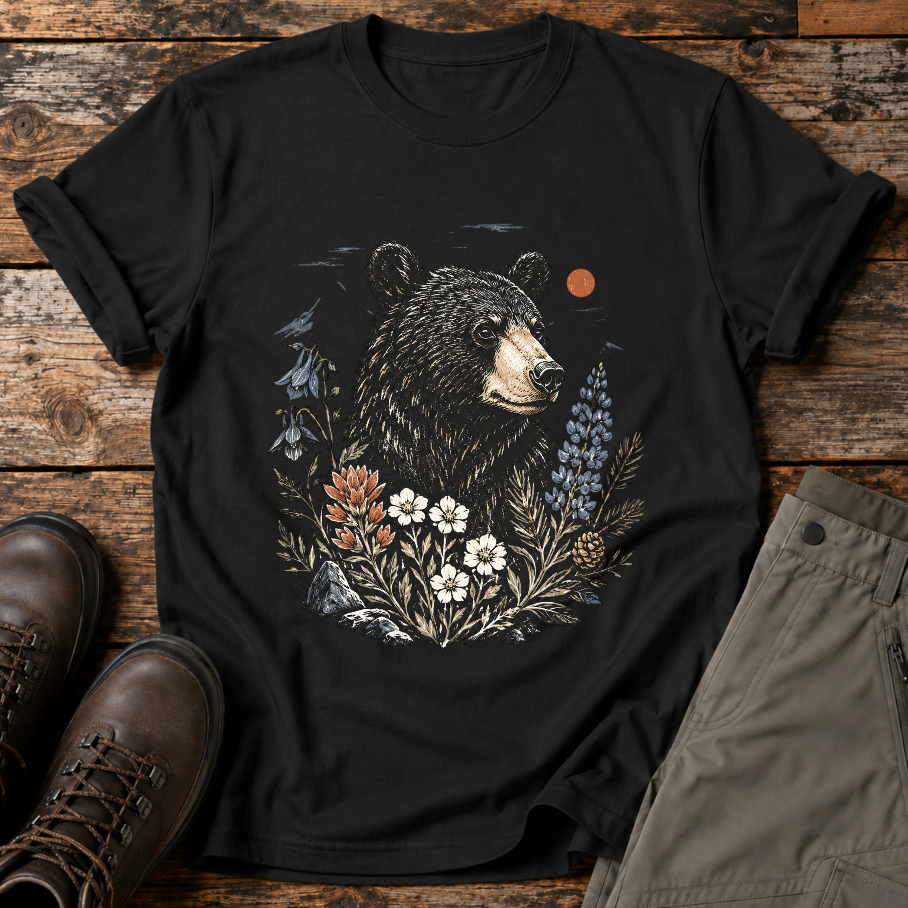 Botanischer Bär T-shirt