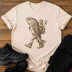 Fisch trägt Angler T-Shirt