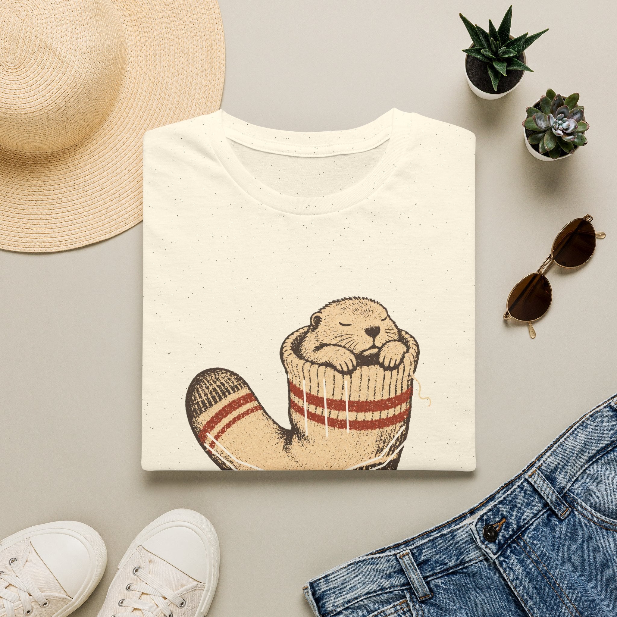 Murmeltier in Wandersocke T-Shirt