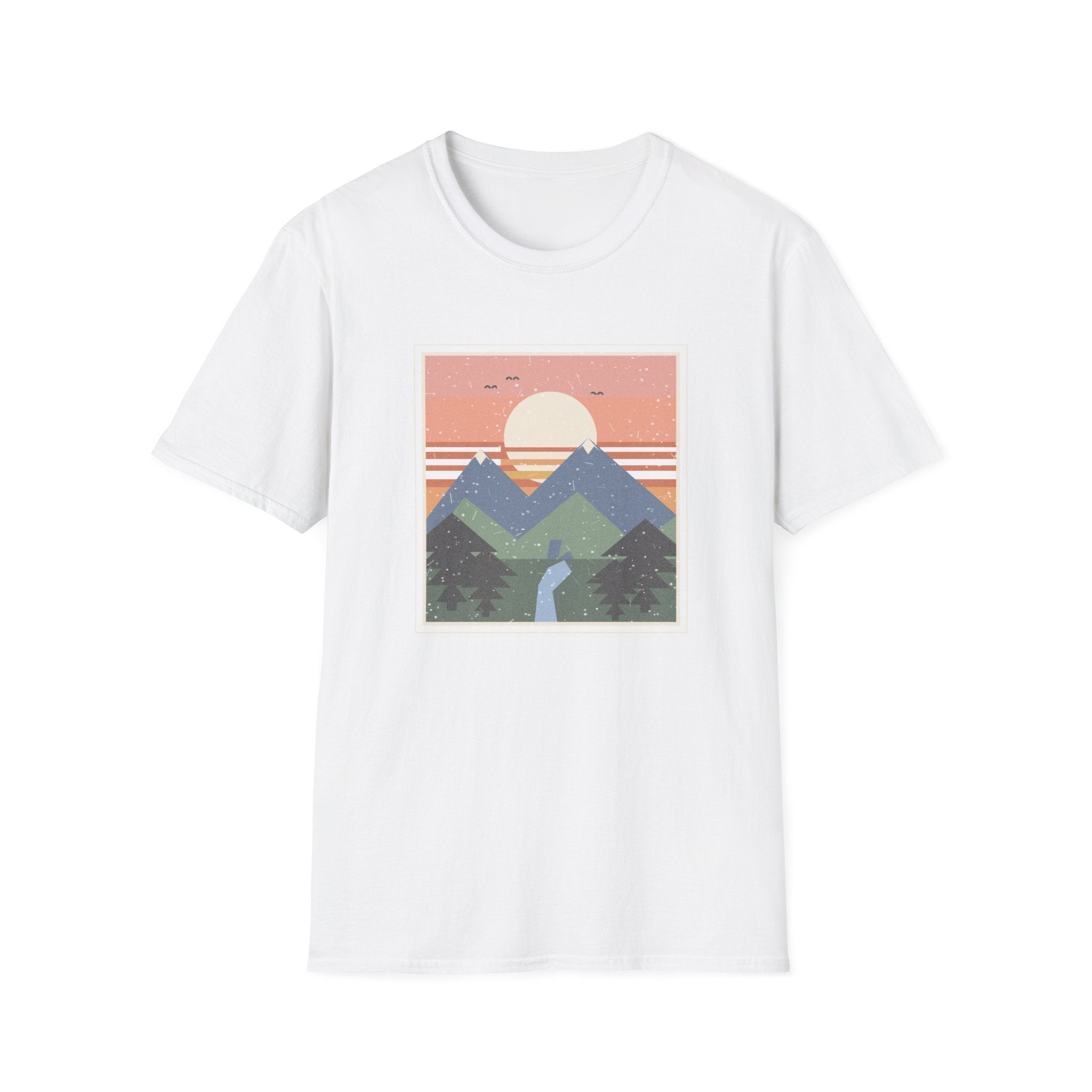 Retro-Natur-Raster T-Shirt
