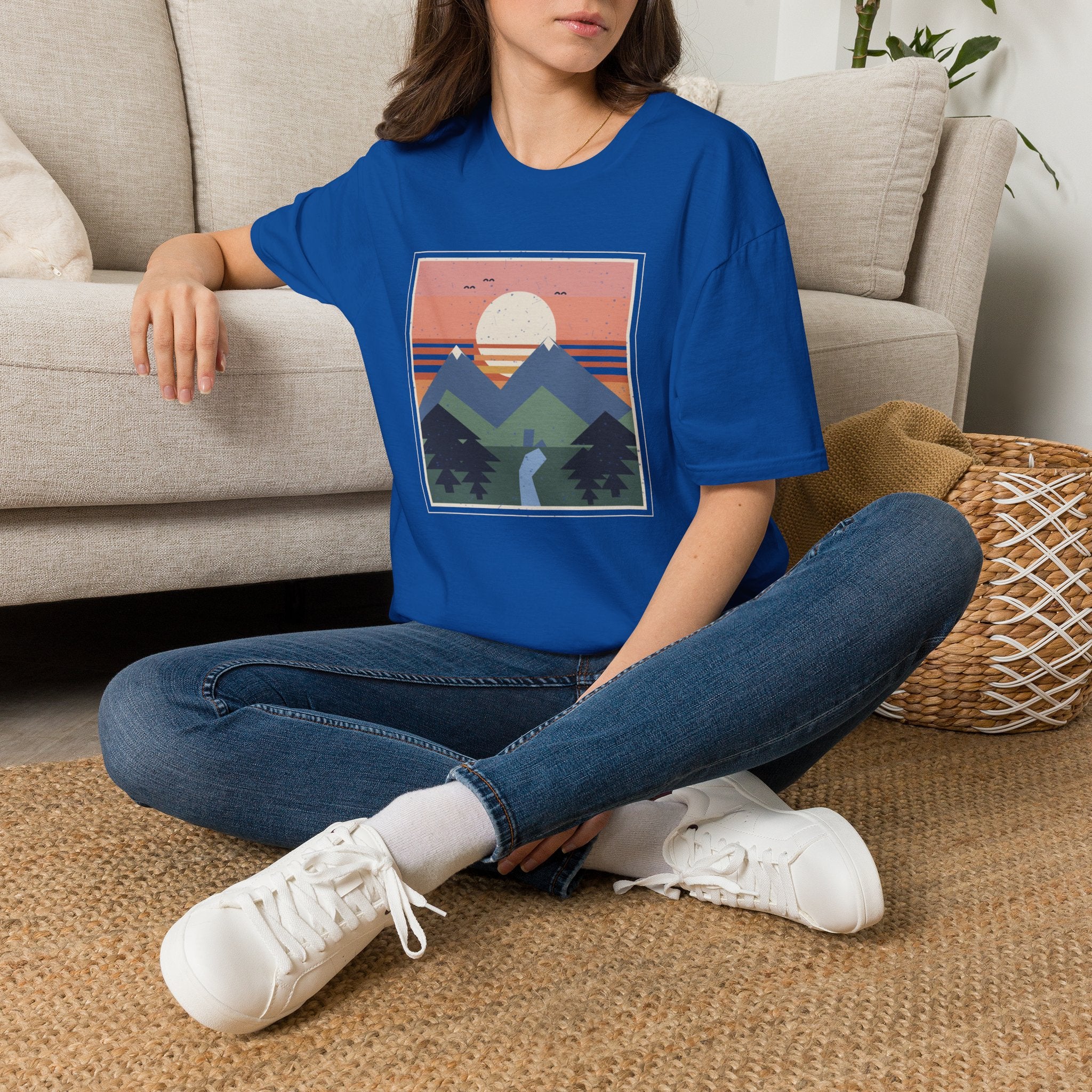 Retro-Natur-Raster T-Shirt