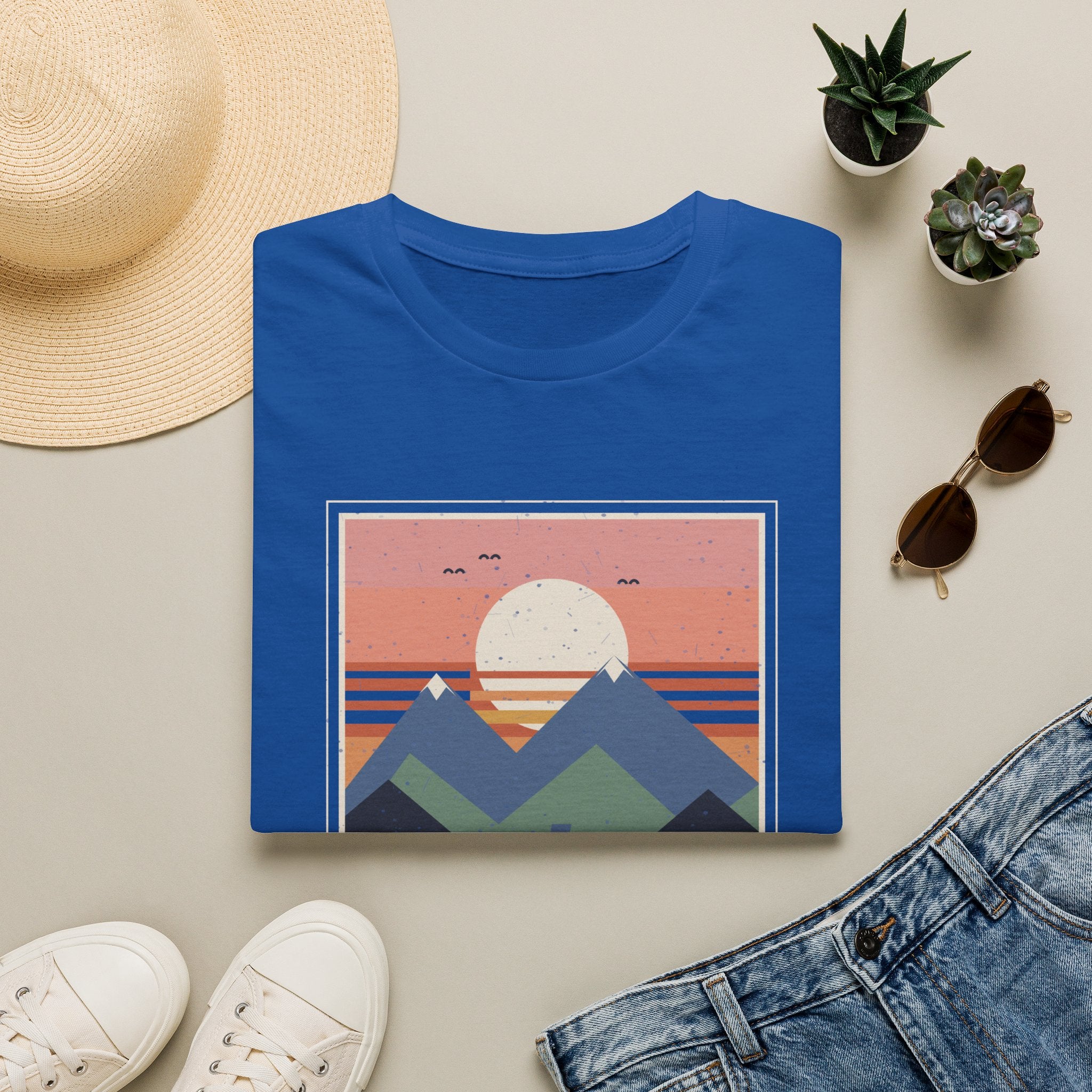 Retro-Natur-Raster T-Shirt