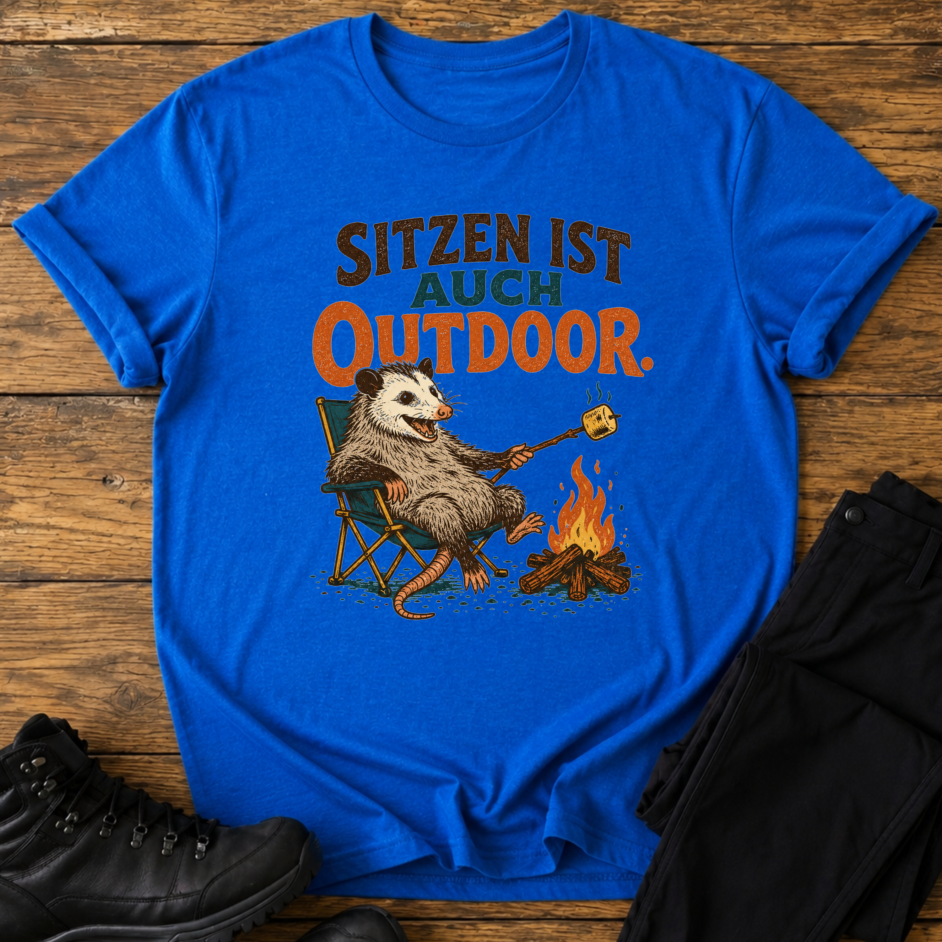Sitzen ist auch outdoor T-Shirt