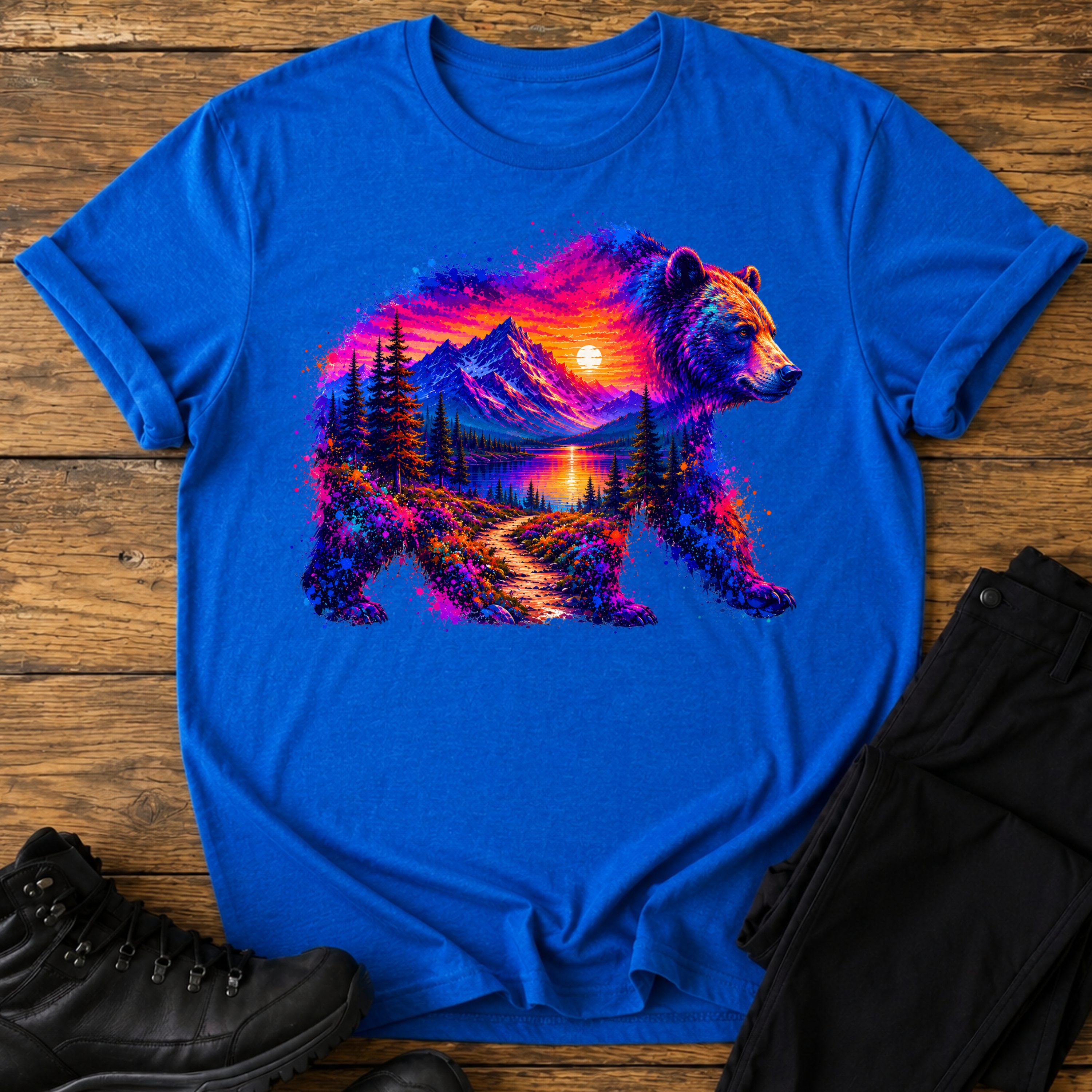 Der leuchtende Grizzly T-Shirt