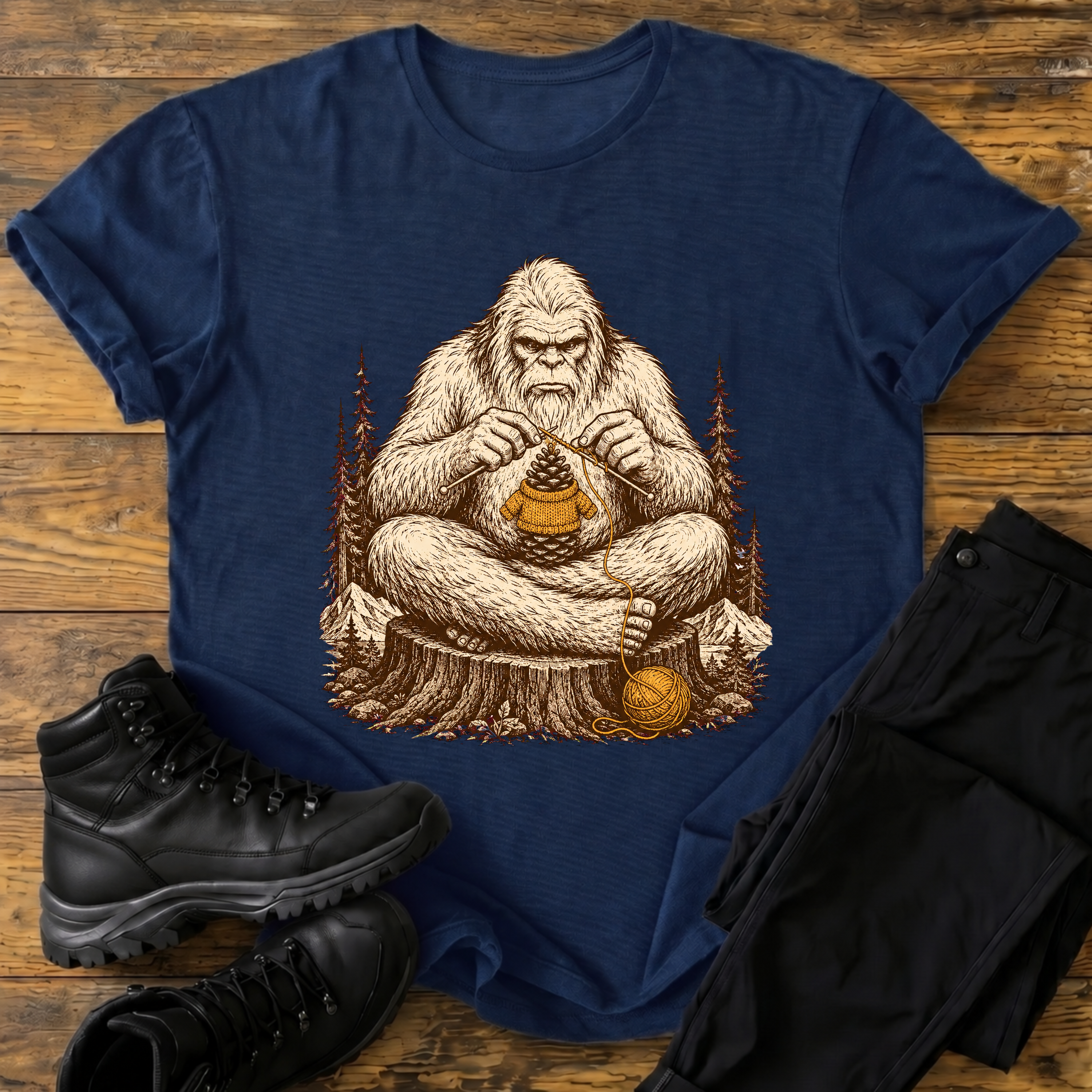 Der strickende Yeti T-Shirt