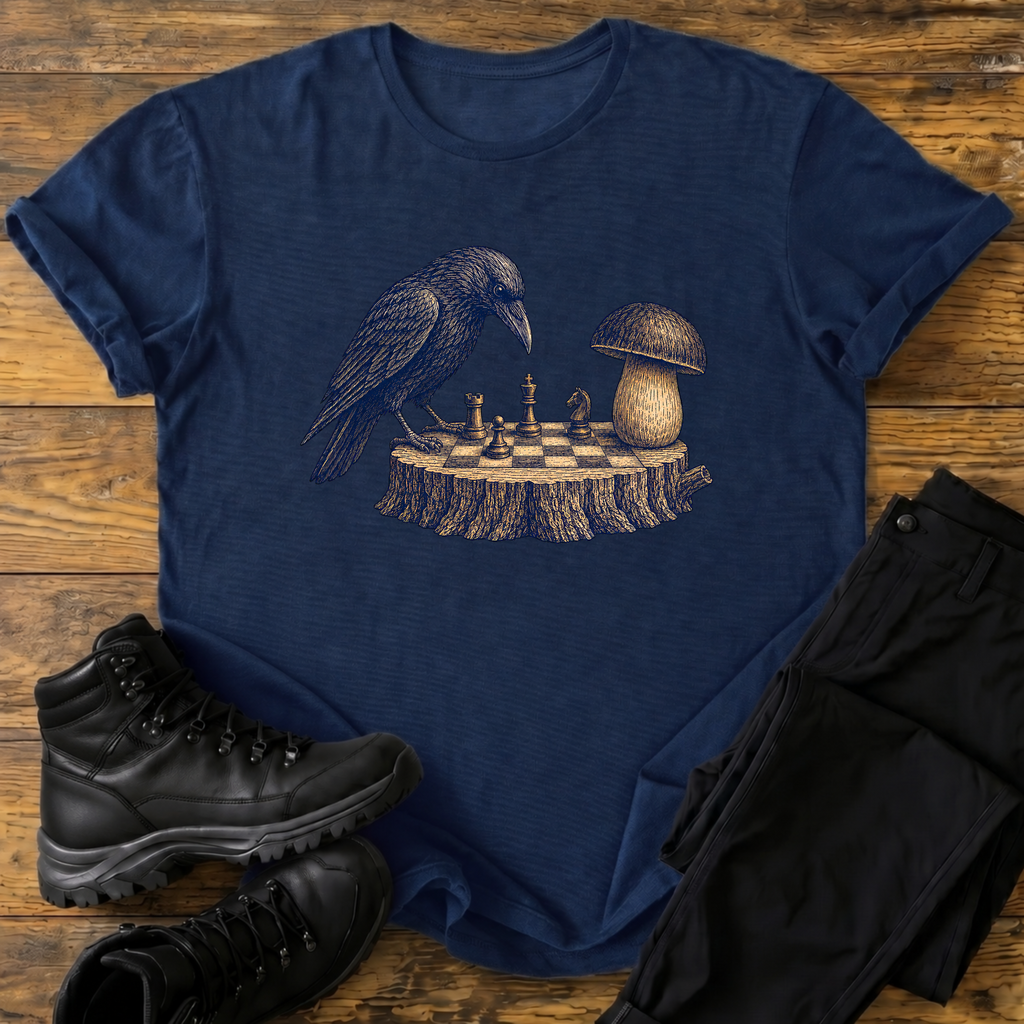 krähe gegen Pilz T-Shirt