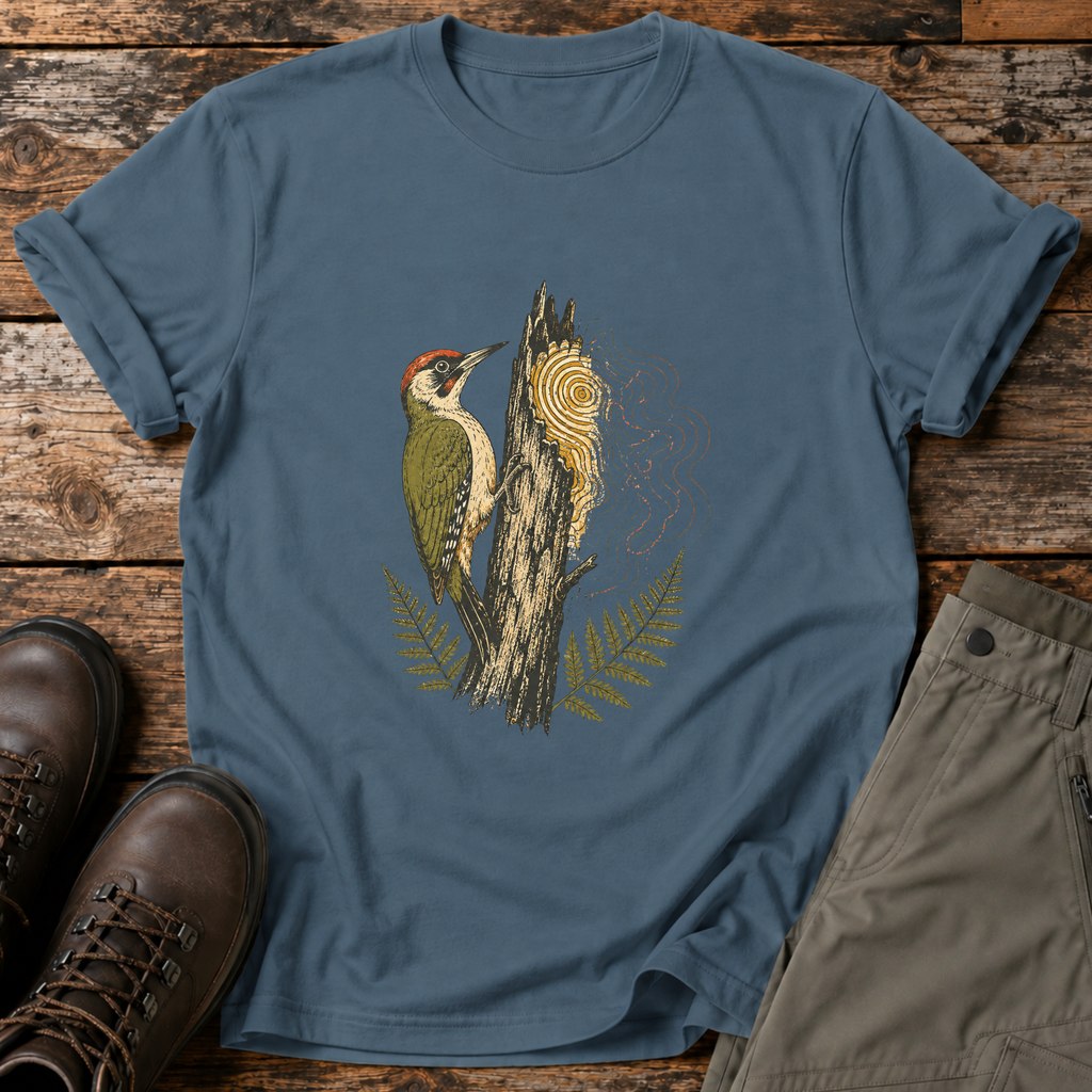 Grünspecht am Stamm T-shirt