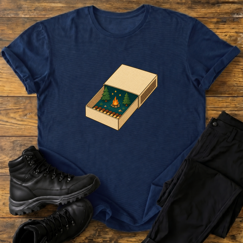Lagerfeuer in der Streichholzschachte T-Shirt