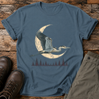 Reiher im Mondschein T-shirt