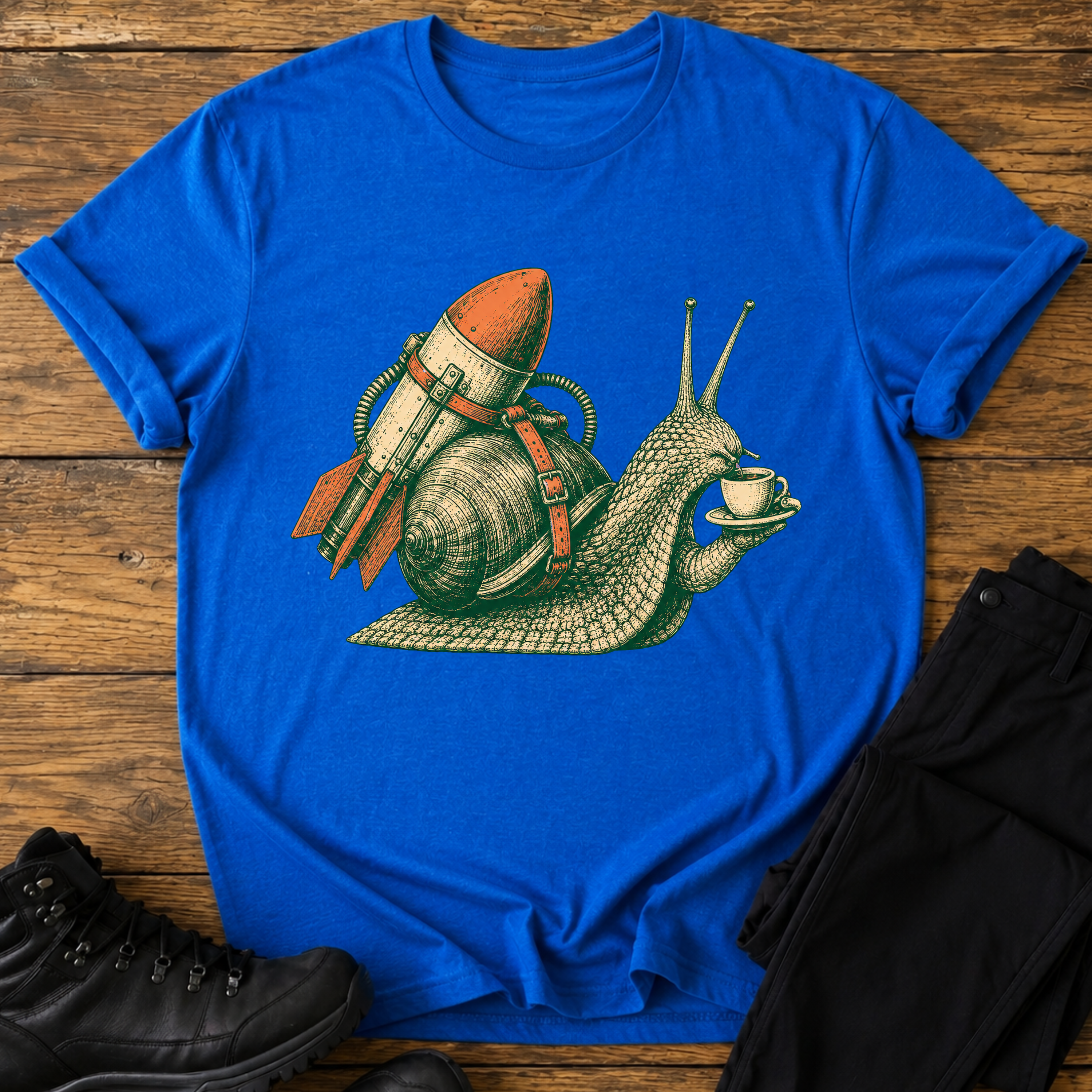 Raketen Schnecke T-Shirt