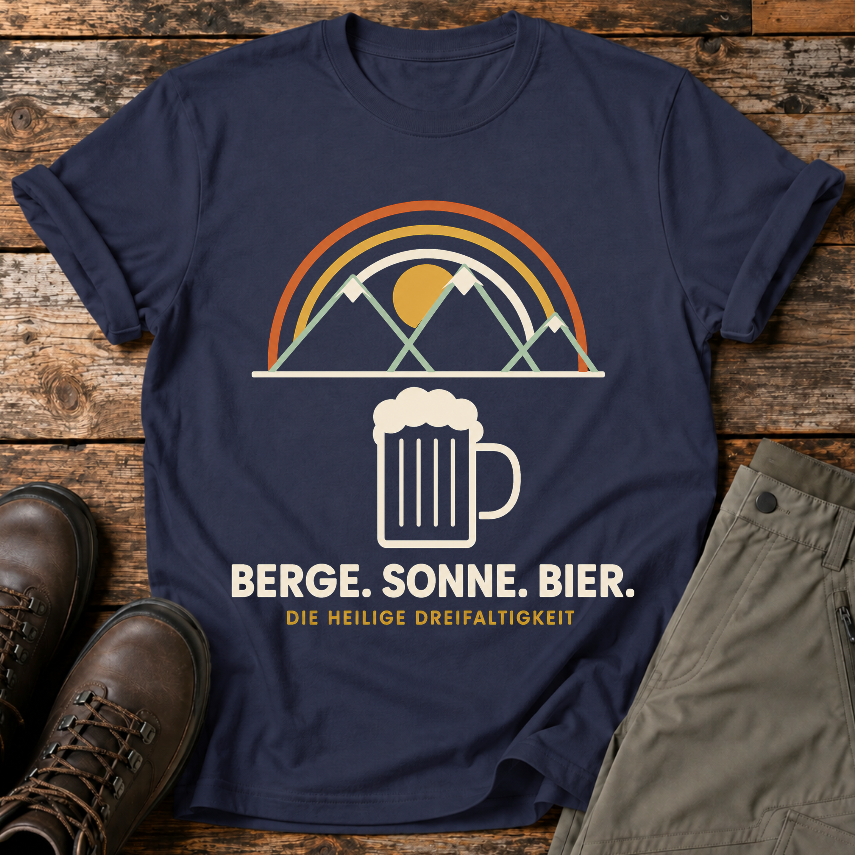 Berge. Sonne. Bier T-shirt
