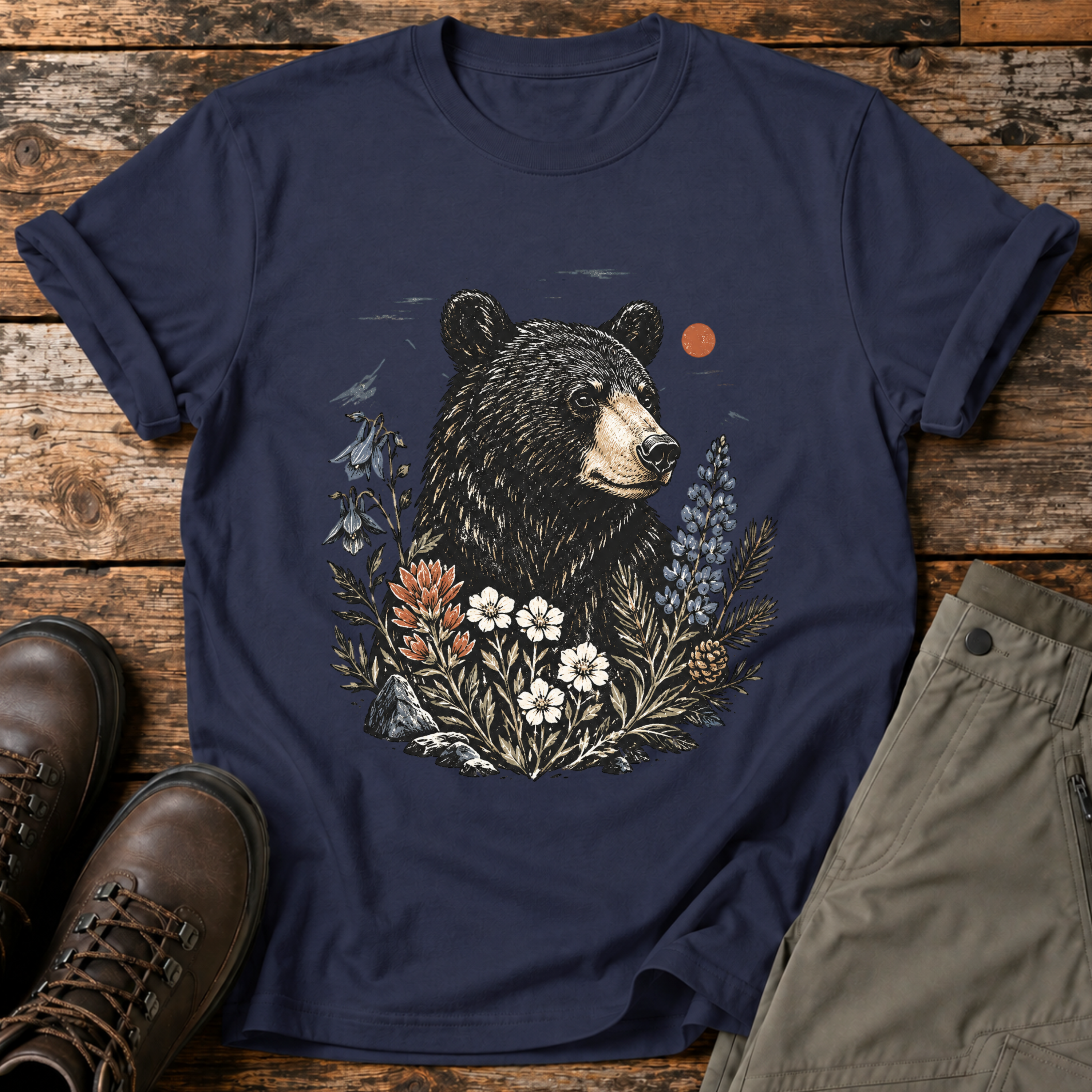Botanischer Bär T-shirt