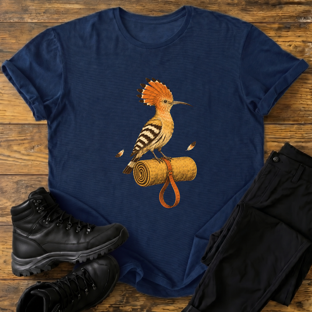 Wiedehopf mit Isomatte T-Shirt